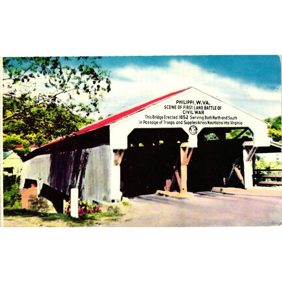 A Shini Color Office Vintage Philippi West Virginia Covered Bridge